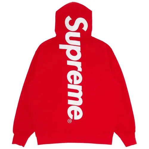 Supreme Satin Appliqué Hoodie 'Red'