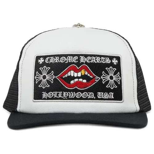 Chrome Hearts Chomper Hollywood Trucker Hat 'Black/White'