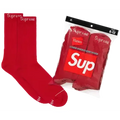 Supreme x Hanes Crew Socks (4Pack) 'Red'