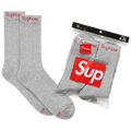 Supreme x Hanes Crew Socks (4Pack) 'Grey'