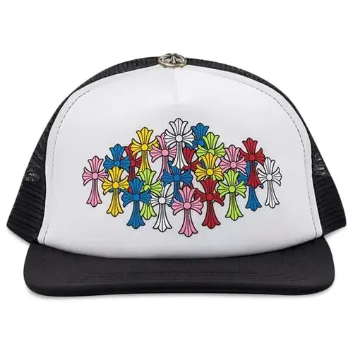 Chrome Hearts Multi Cross Trucker Hat 'Black/White'