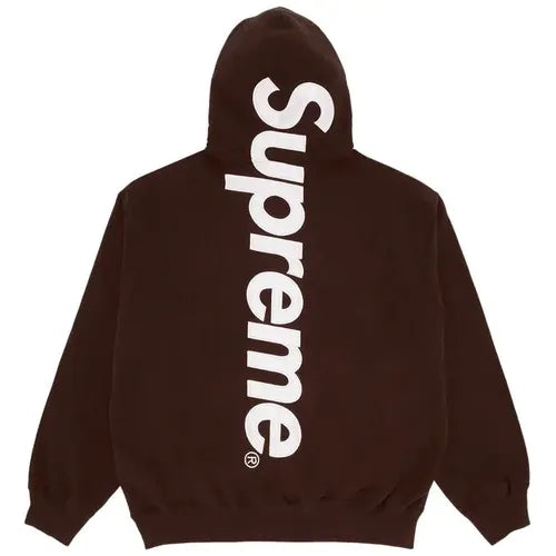 Supreme Satin Appliqué Hoodie 'Brown'
