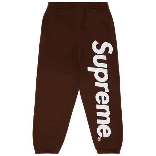 Supreme Satin Appliqué Sweatpant 'Brown'