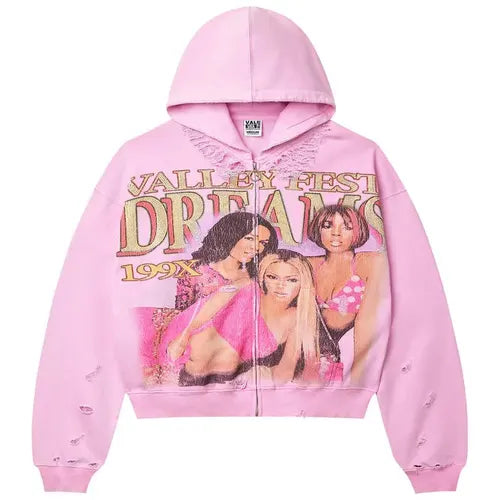 Vale Forever Dreams Zip Up Hoodie 'Pink'