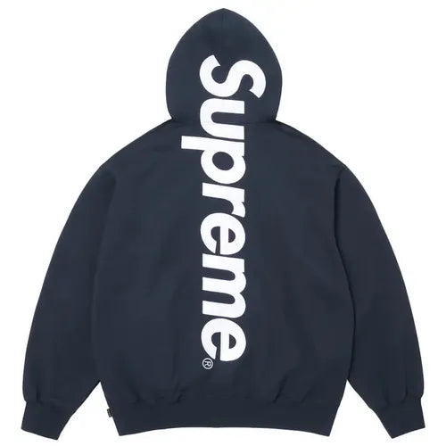 Supreme Satin Appliqué Hoodie 'Blue'