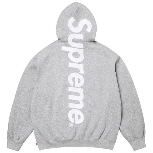 Supreme Satin Appliqué Hoodie 'Grey'