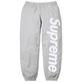 Supreme Satin Appliqué Sweatpants 'Grey'