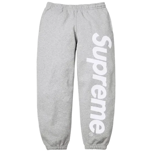 Supreme Satin Appliqué Sweatpants 'Grey'