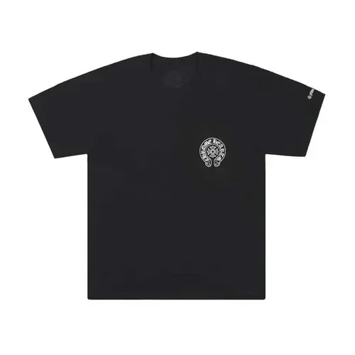 CHROME HEARTS HORSESHOE LOGO POCKET BLACK TEE