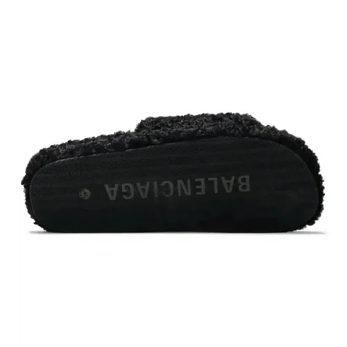 Balenciaga Furry Slides 'Black'