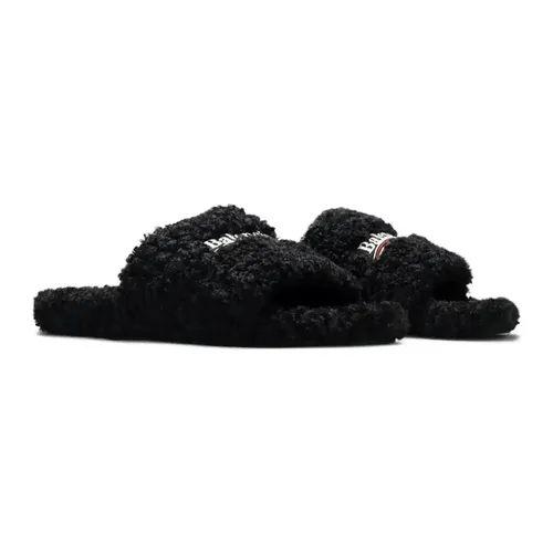 Balenciaga Furry Slides 'Black'