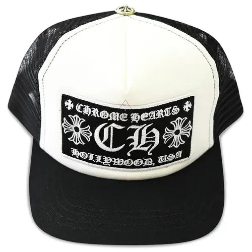 Chrome Hearts Ch Hollywood Trucker Hat 'Black/White'
