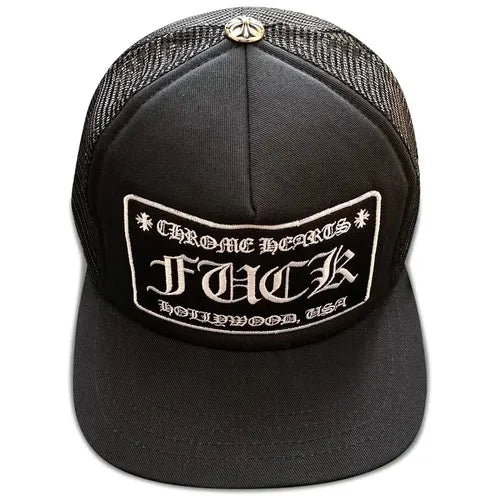 Chrome Hearts FUCK Hollywood Trucker Hat 'Black'