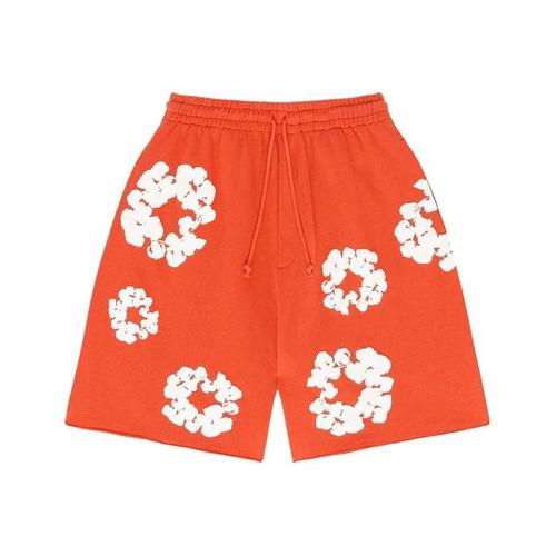 Denim Tears Cotton Wreath Shorts Orange