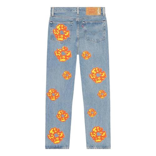 Denim Tears Offset Cotton Wreath Jeans Light Blue Wash