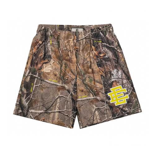 Eric Emmanuel Camo Yellow Shorts