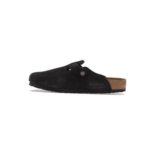 Birkenstock Boston Clogs Mocha Suede Soft Footbed