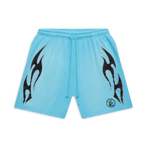 Hellstar Blue Flame Sweat Shorts
