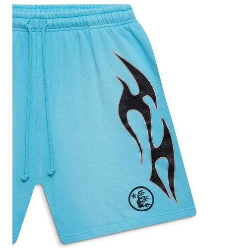 Hellstar Blue Flame Sweat Shorts