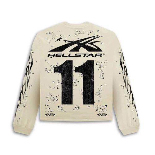 Hellstar Moto Cross L/S Tee Cream