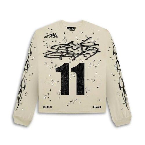 Hellstar Moto Cross L/S Tee Cream
