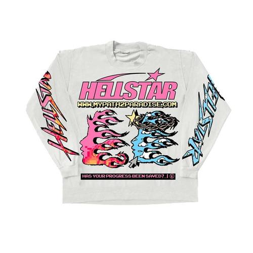 Hellstar Pixel Long Sleeve L/S Cream Shirt