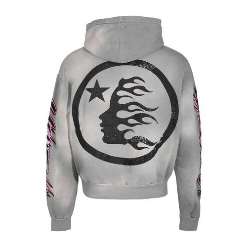 Hellstar Studios Future Flame Hoodie Grey/Pink