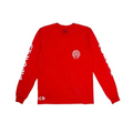 CHROME HEARTS RED SCROLL LOGO L/S TEE