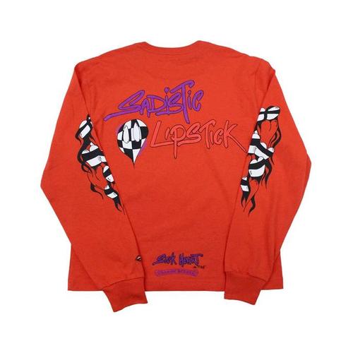 CHROME HEARTS MATTY BOY SPARK THE HEART L/S TEE RED