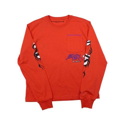 CHROME HEARTS MATTY BOY SPARK THE HEART L/S TEE RED