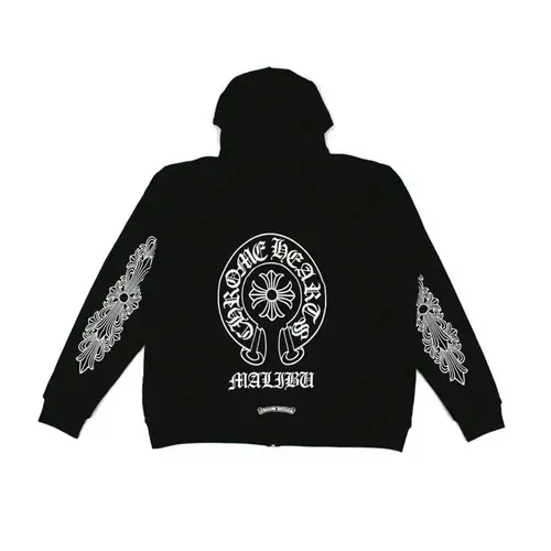 CHROME HEARTS MALIBU FLORAL THERMAL ZIP UP HOODIE