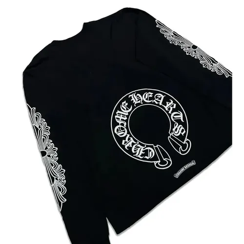 CHROME HEARTS BLACK HORSESHOE L/S TEE