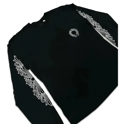 CHROME HEARTS BLACK HORSESHOE L/S TEE