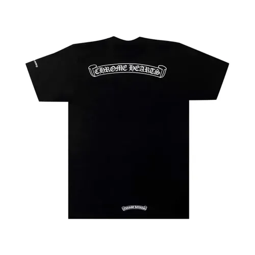 CHROME HEARTS SCROLL LOGO BLACK TEE
