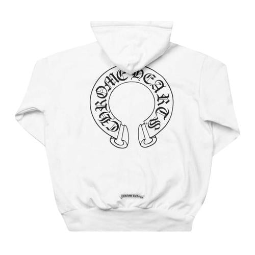 Chrome Hearts Floral Cross Zip Hoodie 'White'