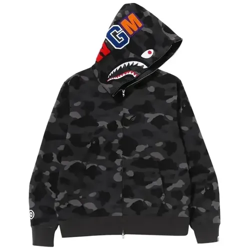 BAPE Color Camo Shark Full Zip Hoodie 'Black'