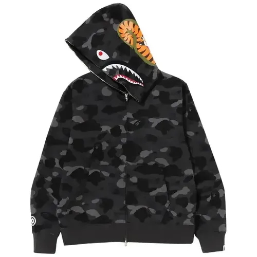BAPE Color Camo Shark Full Zip Hoodie 'Black'