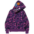 BAPE Color Camo Shark Full Zip Hoodie 'Purple'