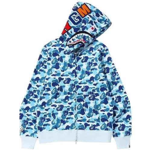 BAPE ABC Camo Shark Full Zip Hoodie 'Blue'
