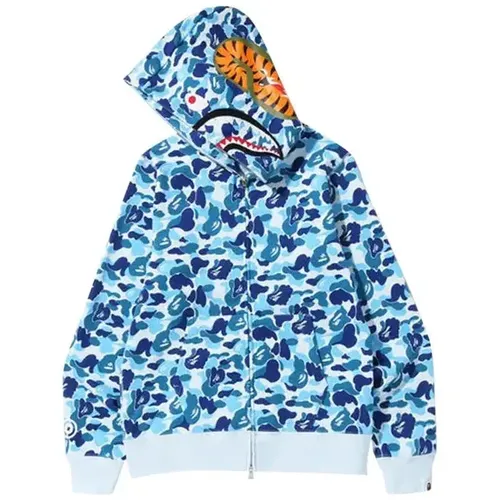 BAPE ABC Camo Shark Full Zip Hoodie 'Blue'