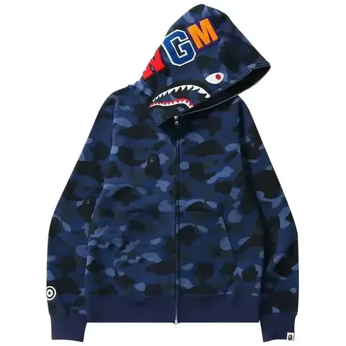 BAPE 1st Camo Shark Full Zip Hoodie 'Navy'