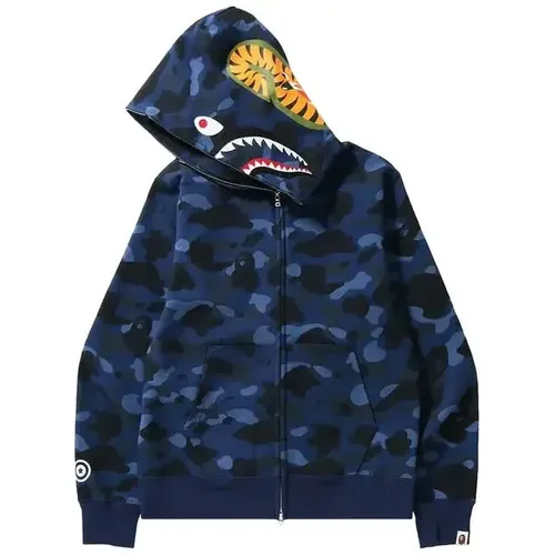 BAPE 1st Camo Shark Full Zip Hoodie 'Navy'
