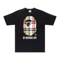 BAPE Check By Bathing Ape Tee 'Black/Beige'