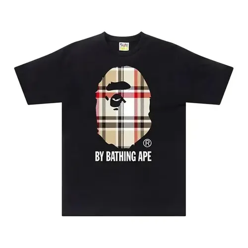BAPE Check By Bathing Ape Tee 'Black/Beige'