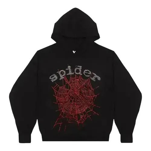 Sp5der OG Rhinestone Hoodie 'Black'