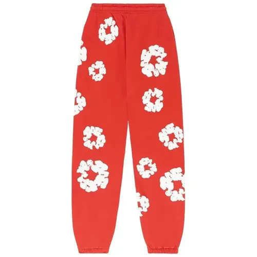 Denim Tears The Cotton Wreath Sweatpants 'Red'