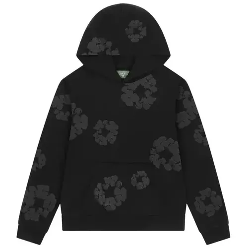Denim Tears Mono Wreath Hoodie 'Black'