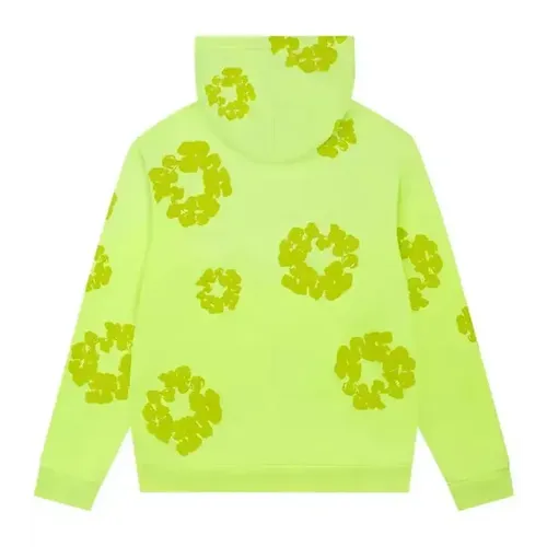 Denim Tears Mono Cotton Wreath Hoodie 'Neon Green'