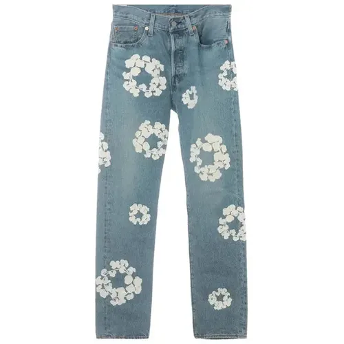 Levi's x Denim Tears Logo Japan Embroidered Denim Jeans 'Blue'