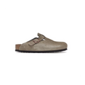 Birkenstock Boston Clogs Taupe Suede Soft Footbed